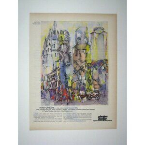 New Orleans Phelps Dodge Advertising Print Vintage 1971